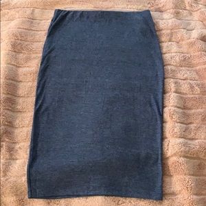Navy pencil skirt